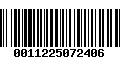 Código de Barras 0011225072406