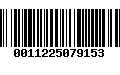 Código de Barras 0011225079153