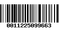 Código de Barras 0011225099663