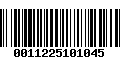 Código de Barras 0011225101045