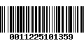 Código de Barras 0011225101359