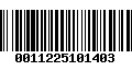 Código de Barras 0011225101403