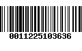 Código de Barras 0011225103636