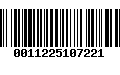 Código de Barras 0011225107221