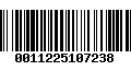 Código de Barras 0011225107238