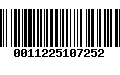 Código de Barras 0011225107252