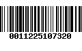 Código de Barras 0011225107320