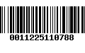 Código de Barras 0011225110788