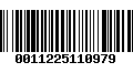 Código de Barras 0011225110979