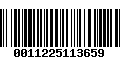 Código de Barras 0011225113659