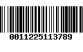 Código de Barras 0011225113789