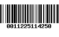 Código de Barras 0011225114250