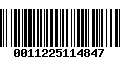 Código de Barras 0011225114847