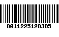 Código de Barras 0011225120305