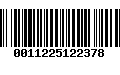 Código de Barras 0011225122378