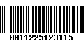 Código de Barras 0011225123115