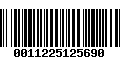 Código de Barras 0011225125690