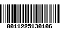 Código de Barras 0011225130106