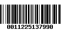 Código de Barras 0011225137990