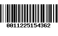 Código de Barras 0011225154362