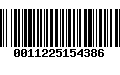 Código de Barras 0011225154386