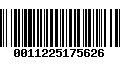 Código de Barras 0011225175626