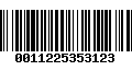 Código de Barras 0011225353123