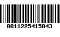 Código de Barras 0011225415043