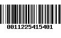 Código de Barras 0011225415401