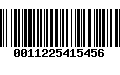 Código de Barras 0011225415456