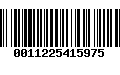 Código de Barras 0011225415975