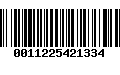 Código de Barras 0011225421334