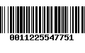 Código de Barras 0011225547751