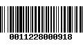 Código de Barras 0011228000918