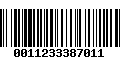 Código de Barras 0011233387011