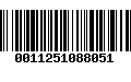 Código de Barras 0011251088051