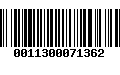 Código de Barras 0011300071362