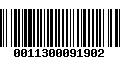 Código de Barras 0011300091902