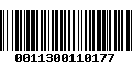 Código de Barras 0011300110177