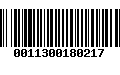 Código de Barras 0011300180217