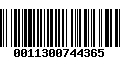 Código de Barras 0011300744365