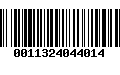 Código de Barras 0011324044014