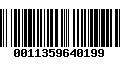 Código de Barras 0011359640199