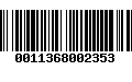 Código de Barras 0011368002353