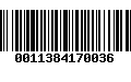 Código de Barras 0011384170036