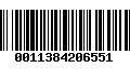 Código de Barras 0011384206551