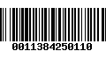 Código de Barras 0011384250110