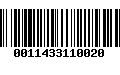 Código de Barras 0011433110020