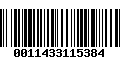 Código de Barras 0011433115384