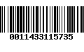 Código de Barras 0011433115735